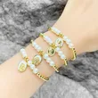 AS jewelry European and American shell pearl Madonna bracelet female copper plated 18k gold hand jewelry bracelet brb97