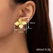 Popular electroplated flower earrings for women, French style, fashionable earrings, heavy-duty internet celebrity style jewelry