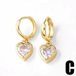 AS jewelry hot selling inlaid zircon heart flower copper plated real gold earrings earrings female err06