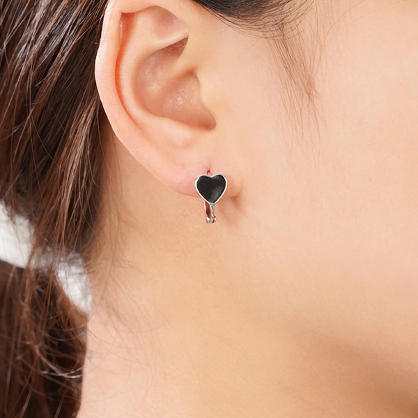  Commuting sweet cool love heart drop oil earrings women exquisite daily matching earrings fashionable sweet popular style