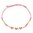 Colorful zircon heart bracelet Bohemian ethnic style hand-woven bracelet European and American bracelet wholesale brg30