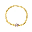 Clearance Five-pointed Star Devil's Eye Beaded Bracelet Women's European and American Simple Gold Bead Elastic Bracelet bre74