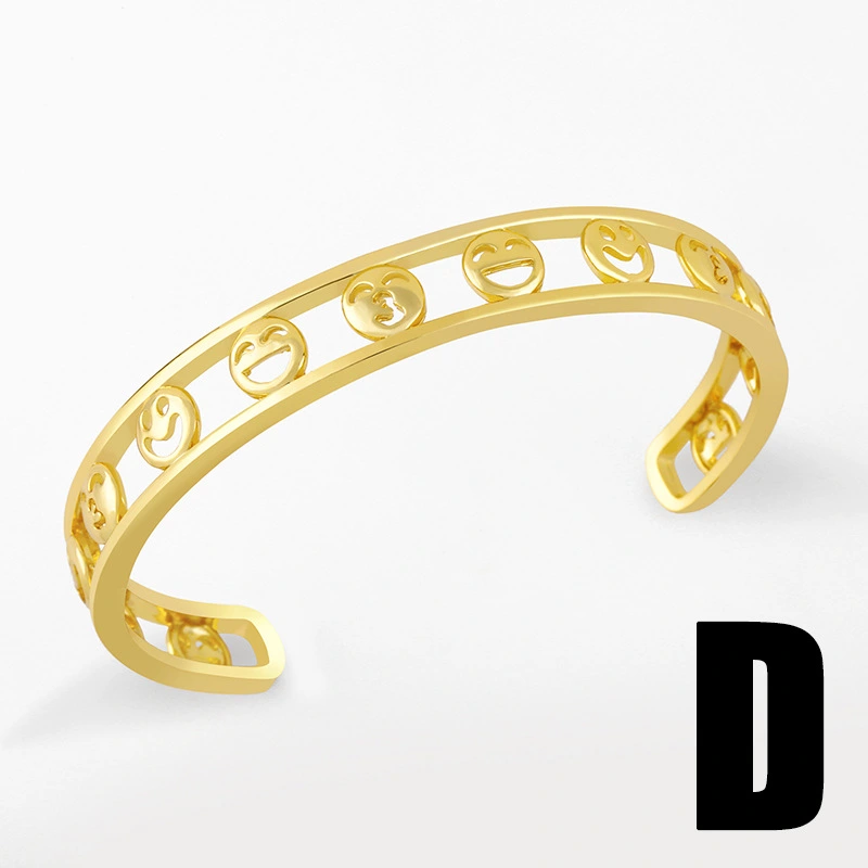 Diamond-studded funny expression smiley face open bracelet female INS European and American personality exaggerated butterfly pig nose bracelet brd20