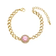 Clearance Europe and the United States hot selling colored gemstone bracelets for women gold-plated zircon jewelry wholesale brd43