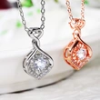 European and American celebrity pendant necklace with diamond and zircon heart-shaped necklace for women, trendy niche design, simple clavicle chain