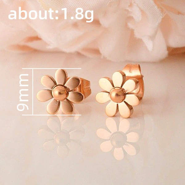  New small flower earrings for women, simple and versatile sunflower earrings, niche mini flower earrings wholesale