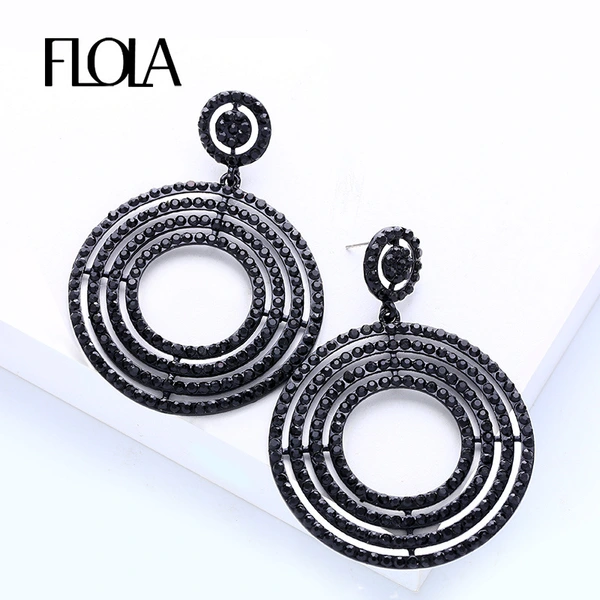 AS jewelry European and American wedding women's earrings circle crystal temperament all-match earrings earrings erm26