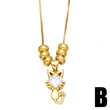 Internet celebrity niche design kitten necklace female summer new cute cat clavicle chain pendant nkb267
