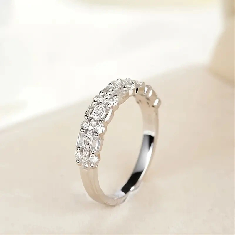 Korean style super shiny multi-layer ring Pinxixi new three-layer thin circle line designer style jewelry
