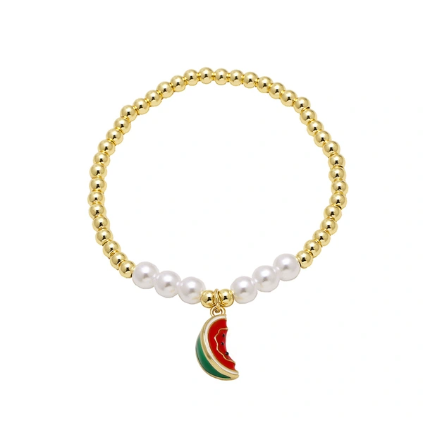 AS jewelry popular strawberry watermelon fruit pendant bracelet female gold-plated oil drop bracelet brj35