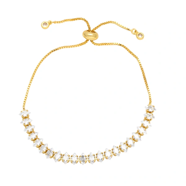 European and American style high-end prismatic colored zircon bracelet simple and fashionable personality niche versatile hand jewelry female bra06