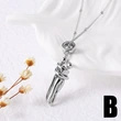 Jewelry European and American two-color couple dance pendant necklace glossy gold-plated clavicle chain nkz67 necklace