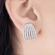  Luxurious multi-layer line earrings, high-end palace queen accessories, pavé inlaid earrings, noble temperament earrings