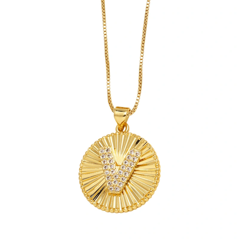 AS jewelry new hot selling 26 English letters pendant necklace clavicle chain nkb785 necklace