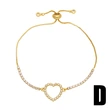 Hot selling love inlaid zircon bracelet female personality versatile gold-plated boy and girl jewelry brc98
