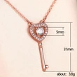 New women's fashion love key pendant necklace niche high-end trend clavicle chain female