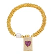 AS jewelry hot selling love pendant bracelet gold-plated full zircon hand jewelry bracelet brf07