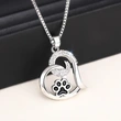  Cat claw glue heart-shaped pendant European and American cute creative dog claw necklace hot selling fashion women's necklace