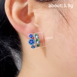European and American epoxy flower earrings fashionable enamel diamond zircon earrings new accessories hot sale