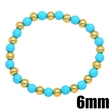 Bohemian color bracelet creative handmade copper gold-plated oil drop round beaded elastic bracelet bracelet brg92