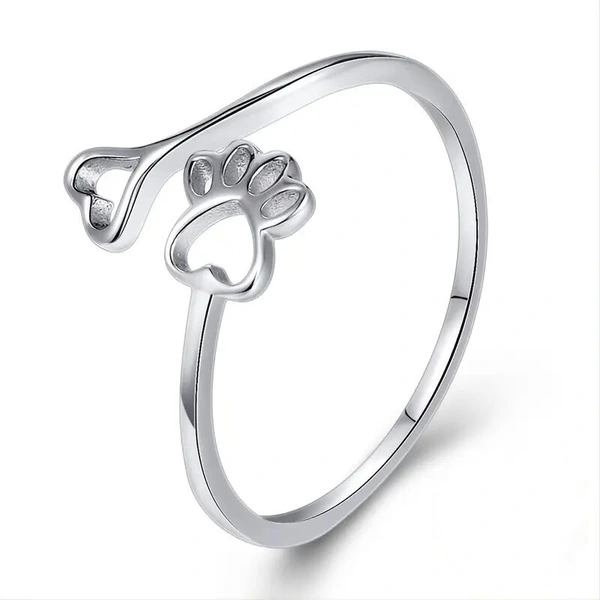 Cute cat claw heart open ring cute style gift design ring student ring female