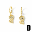 AS jewelry new sunflower kitten pendant earrings female gold-plated micro zircon eye flower earrings era381