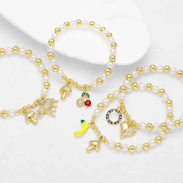 AS jewelry love fruit pendant bracelet female gold-plated grape cherry bracelet hand jewelry brc57