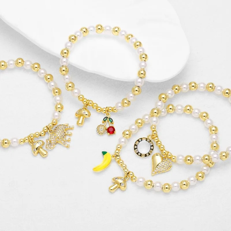 AS jewelry love fruit pendant bracelet female gold-plated grape cherry bracelet hand jewelry brc57