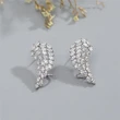 High-quality earrings angel wings AAA zircon ear clips exquisite shape women's earrings