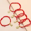 AS jewelry European and American turtle pendant red rope bracelet female gold-plated zircon braided bracelet brj25
