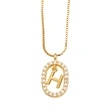 AS jewelry new style inlaid zircon 26 English letters necklace female gold-plated clavicle chain nka019