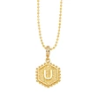AS jewelry European and American hexagonal heart 26 English letters necklace clavicle necklace nkb296 necklace