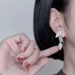   Lady lady hot sale forest earrings light luxury shiny leaves leaf jewelry high-end network celebrity style