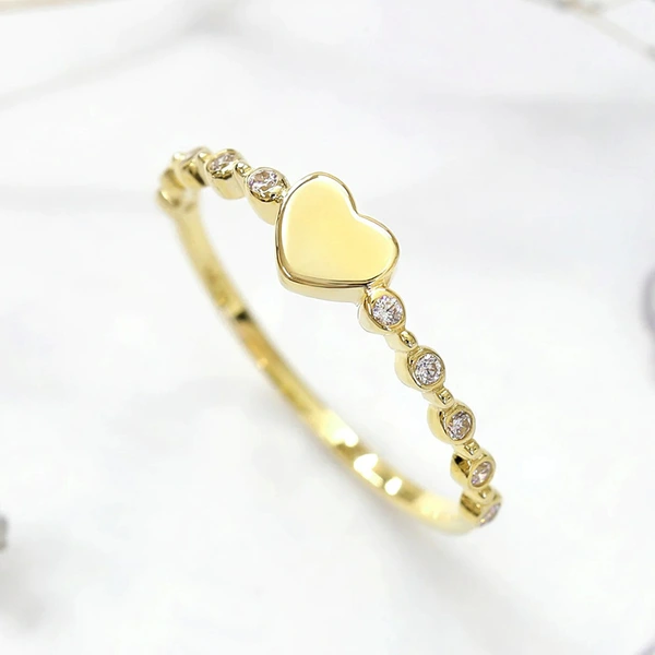  Fashionable love ring summer simple Japanese and Korean index finger ring temperament versatile fashion daily female ring