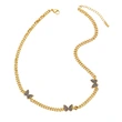 European and American jewelry butterfly clavicle chain fashion hip hop Cuban chain necklace cold style necklace nkb163