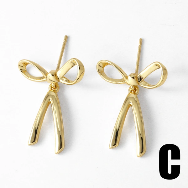 AS jewelry earrings bow earrings gold-plated zircon earrings earrings era167