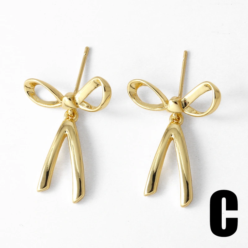 AS jewelry earrings bow earrings gold-plated zircon earrings earrings era167