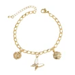 Jewelry new full zircon cherry pendant bracelet gold-plated butterfly hand jewelry bracelet brj17 bracelet
