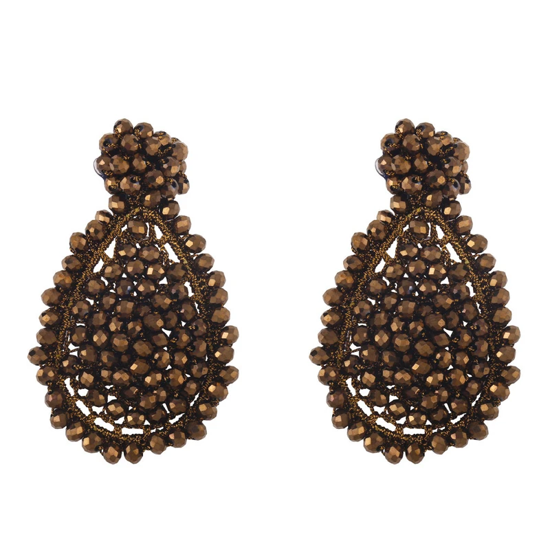 Jewelry INS style ethnic style water drop earrings Bohemian rice bead earrings European and American earrings ery18