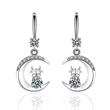 Hot-selling earrings: Creative Zodiac Year Ox Earrings, Water Drop Moon Diamond Earrings