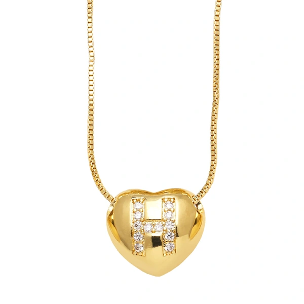 AS jewelry new style inlaid zircon love 26 letters pendant necklace clavicle chain nkb281necklace