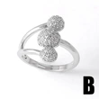 Clearance AS jewelry round irregular open ring female gold-plated zircon ring rih22