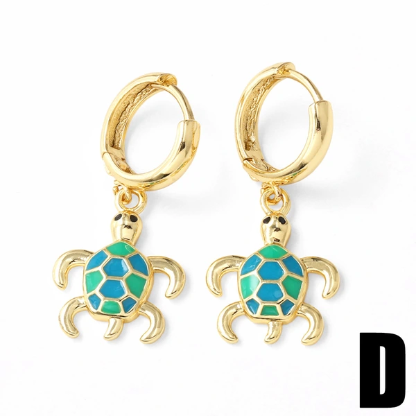 AS jewelry hot selling inlaid zircon heart flower copper plated real gold earrings earrings female err06