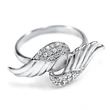 European and American new ring creative angel wings zircon women's ring manufacturers wholesale