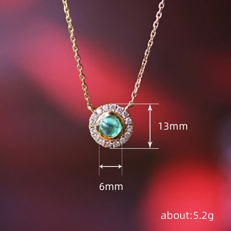  New style small fresh simple necklace fashion egg-shaped light luxury ladies pendant small summer round necklace