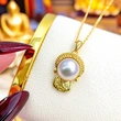   Hot selling cute necklace for women, cute Buddha imitation pearl design necklace, elegant light luxury style jewelry