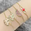 AS jewelry hot selling Trojan horse pendant bracelet micro inlaid colored zircon watermelon bracelet hand jewelry brc25