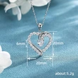 European and American fashion heart-shaped necklace, classic trend Korean style heart-shaped pendant, Chinese Valentine's Day gift