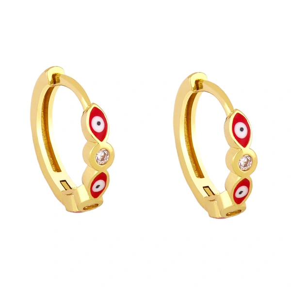 Clearance earrings for women micro-inlaid zircon eyes devil eye jewelry European and American oil drop earrings erx90