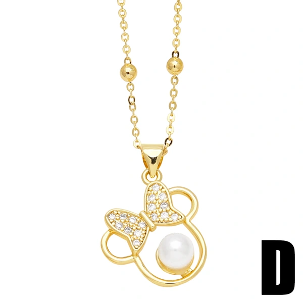 European and American personality sailboat necklace niche high-end pearl star beach clavicle chain pendant nkq32